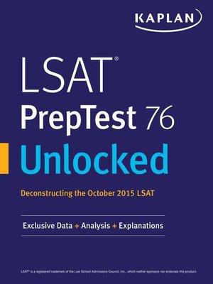 cover image of LSAT PrepTest 76 Unlocked